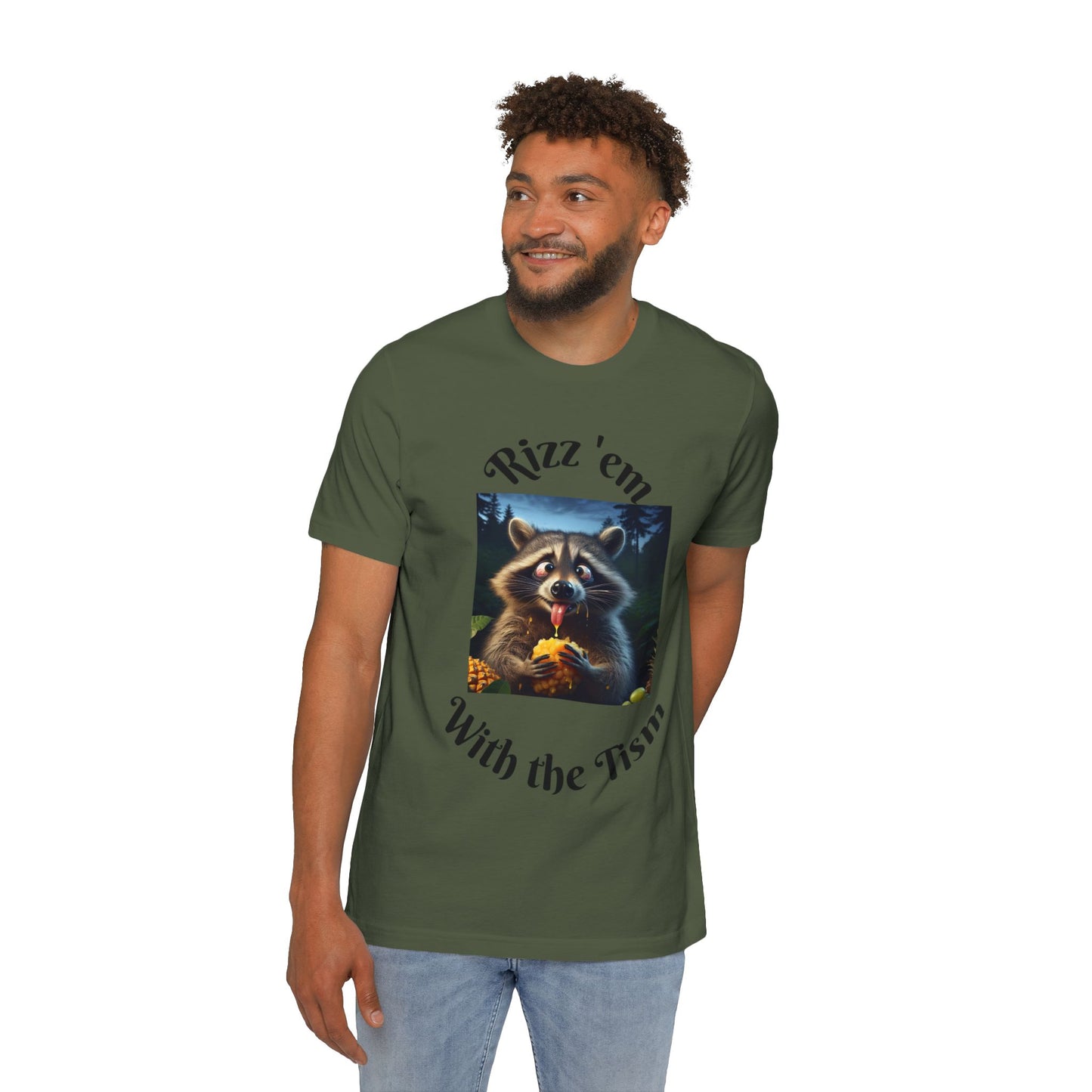 Funny Raccoon Tee - USA-Made Unisex Short-Sleeve Jersey T-Shirt
