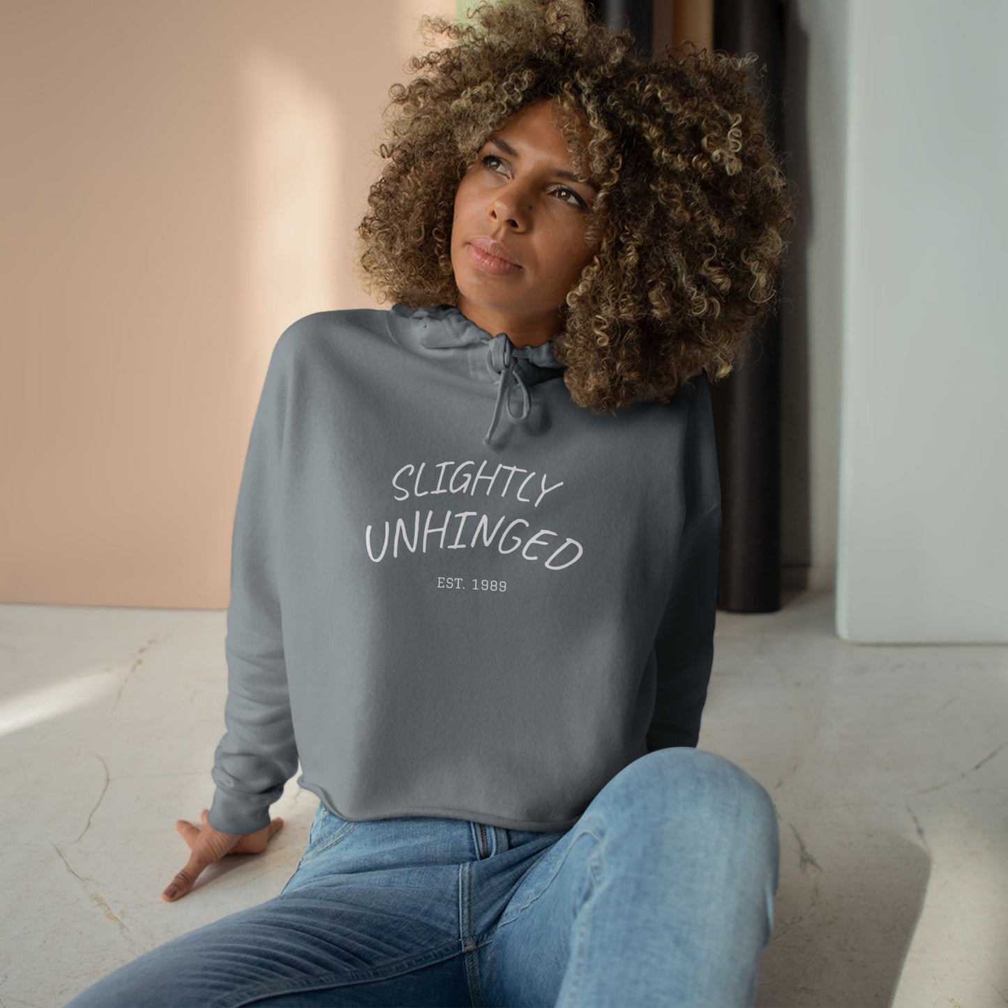Unhinged Crop Hoodie