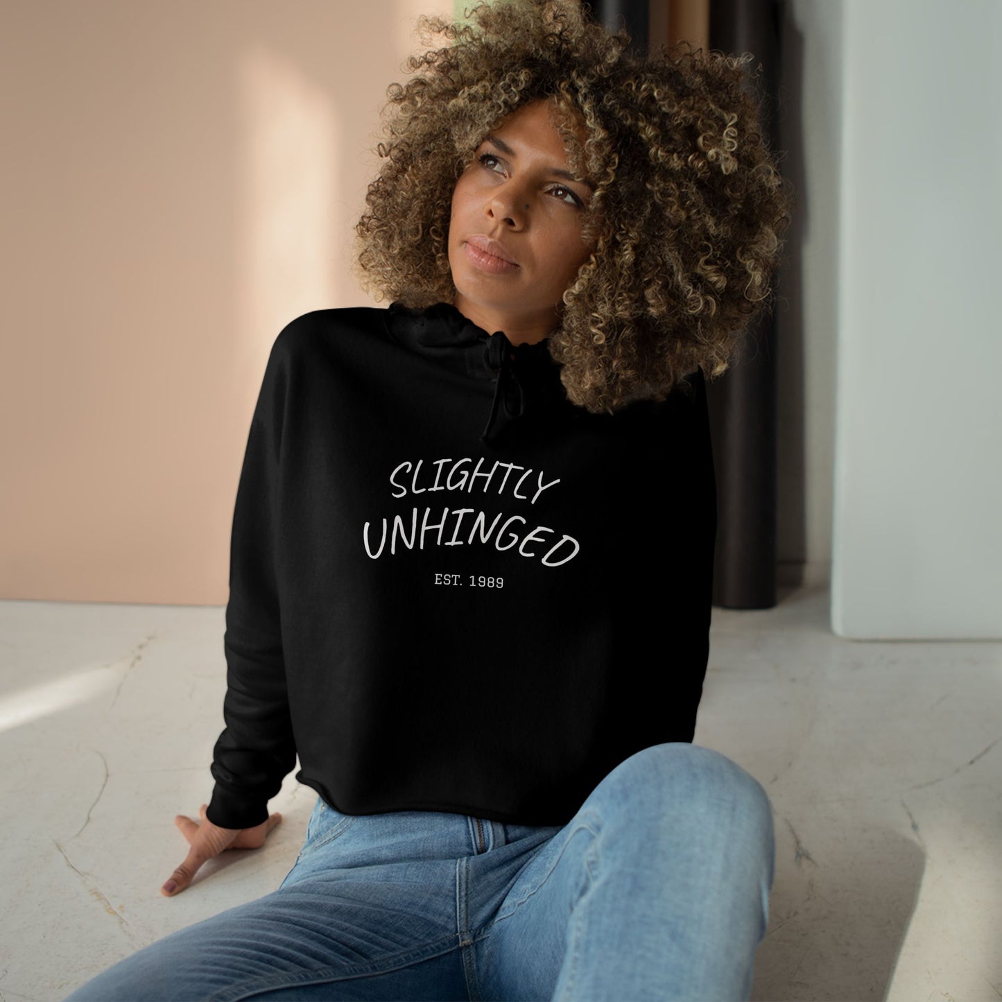 Unhinged Crop Hoodie